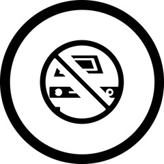 No Car Vector Icon Design