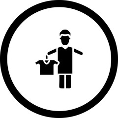 Salesman Working Vector Icon Design