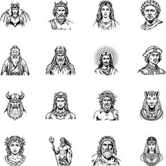 Collection of Vintage Style Religious Illustrations 

