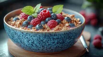 Delicious Berry Granola Breakfast Bowl