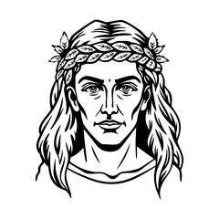 Aine goddess illustration in vintage style