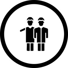 Man Two Friends Vector Icon Design