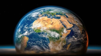 Earth view showcasing Africa, Europe, and Middle Eastern regions