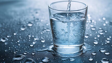Advanced water filtration system with a clear glass of clean water, highlighting the importance of safe drinking water in a sustainable home.