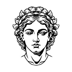 A vintage style illustration of gaia goddess