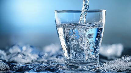 Advanced water filtration system with a clear glass of clean water, highlighting the importance of safe drinking water in a sustainable home.