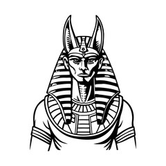 Ra god illustration in vintage style