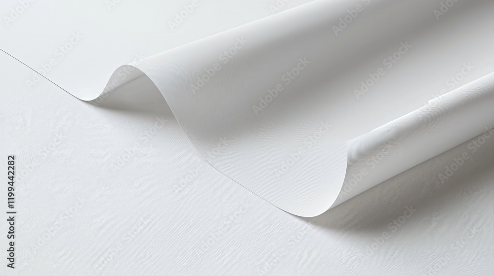 Poster elegant white paper curl abstract background texture design