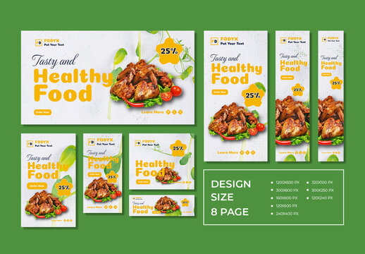 Tasty Food Web Banner Set