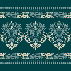 damask pattern with a classic floral design.African embroidery patterns, paisley, boho, floral ikat, ethnic floral designs, ikat sari, ikat patterns and ethnic patterns.	