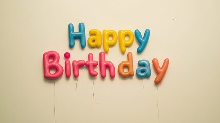 Happy Birthday Text Banner Celebrations