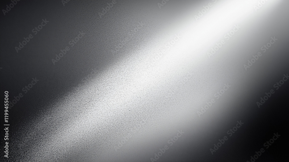 Poster Abstract gradient background with a soft spotlight effect on a black grunge textured wall. Gray and white grainy gradient texture with soft shadow light, ideal for design, posters, and minimalist pres