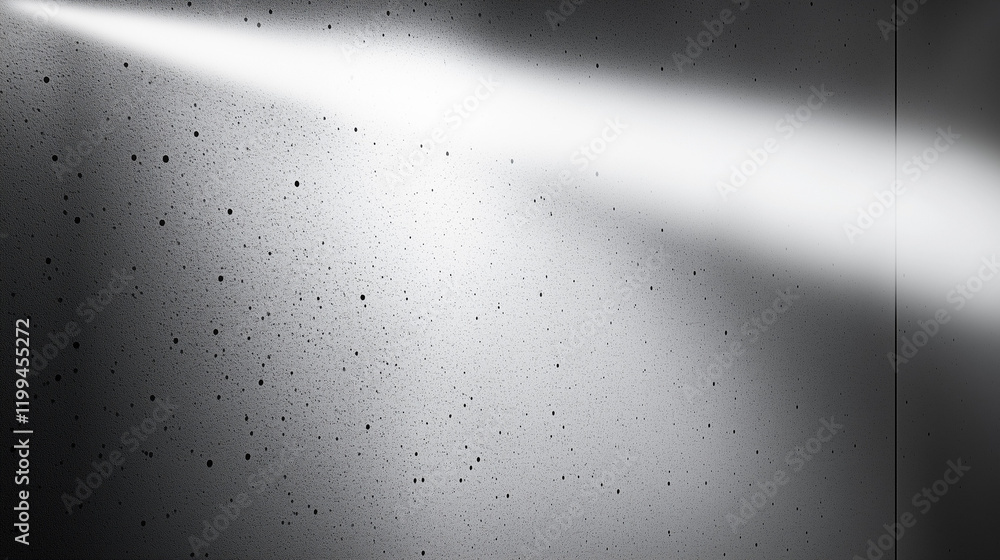 Poster Abstract gradient background with a soft spotlight effect on a black grunge textured wall. Gray and white grainy gradient texture with soft shadow light, ideal for design, posters, and minimalist pres