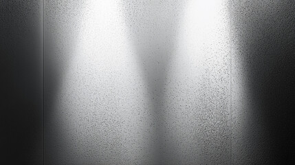 Abstract gradient background with a soft spotlight effect on a black grunge textured wall. Gray and white grainy gradient texture with soft shadow light, ideal for design, posters, and minimalist pres