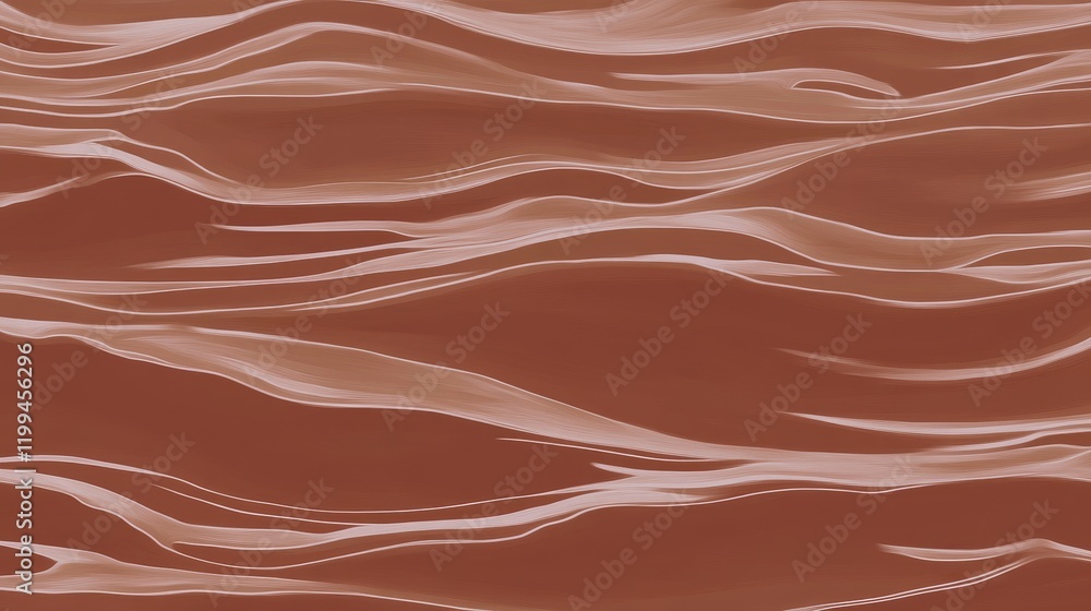 Poster seamless terracotta and cream wave pattern. perfect for backgrounds, textiles, and design projects.