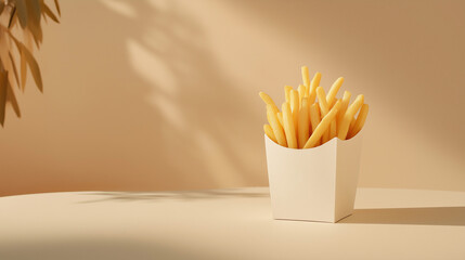 Golden Bites: Crispy Fries in a Classic Box