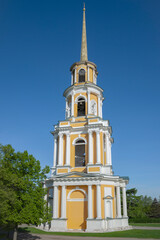 Old bell tower close-up. Kremlin, Ryazan, Russia