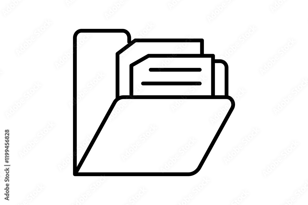 Poster file folder icon. icon related to office. suitable for web site, app, user interfaces, printable etc