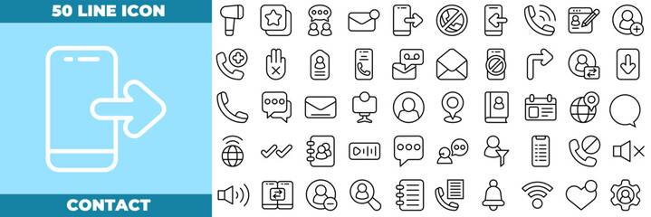 Contact Duotone Editable Icons set.