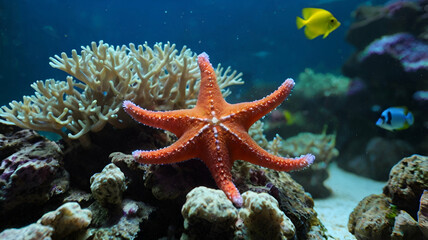 starfish on coral reef