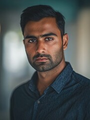 Obraz premium Contemplative Portrait of a Man