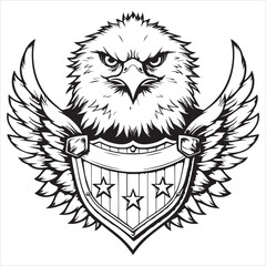 coat of arms with eagle and shield