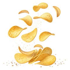 potato chips vector illustration