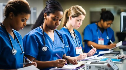 Medical Students Taking Notes in a Classroom