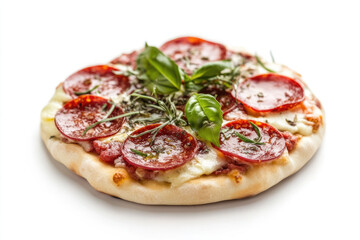 Tasty pizza Pepperoni isolated in white background PNG