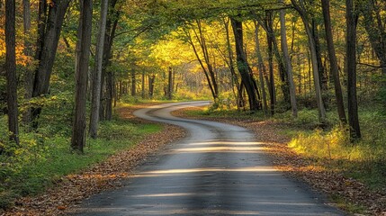 Obraz premium A Glowing Road Stretching Toward a Radiant Sunrise