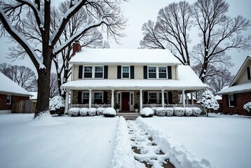 Dallas Snowstorm Front Yard, Winter Wonderland