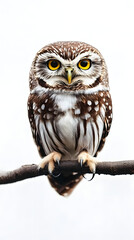 Fototapeta premium Captivating watercolor painting of an owl nature scene artistic display spotlight on wildlife