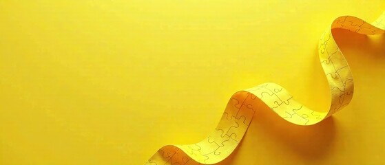 Autism Awareness Pride Day: Puzzle Ribbon Pattern