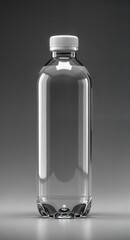 "Pure Essentials: Minimalist Clear Plastic Water Bottle Design"