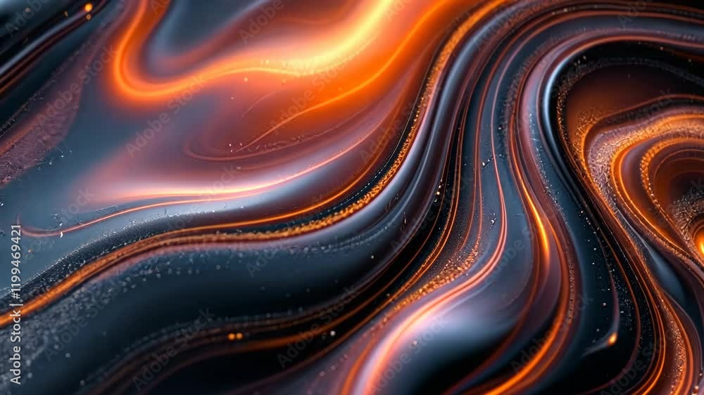 Poster mesmerizing flow of neon waves with dynamic motion and vibrant energy