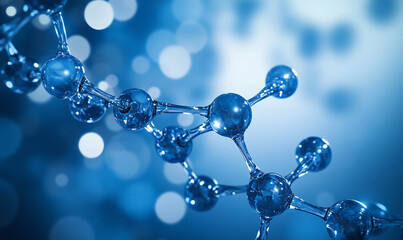 Molecular DNA structure abstract background