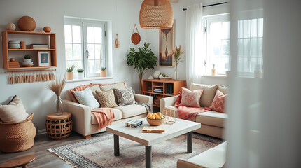 Bohemian Chic Living Room Interior Design: Cozy and Comfortable Space Decor