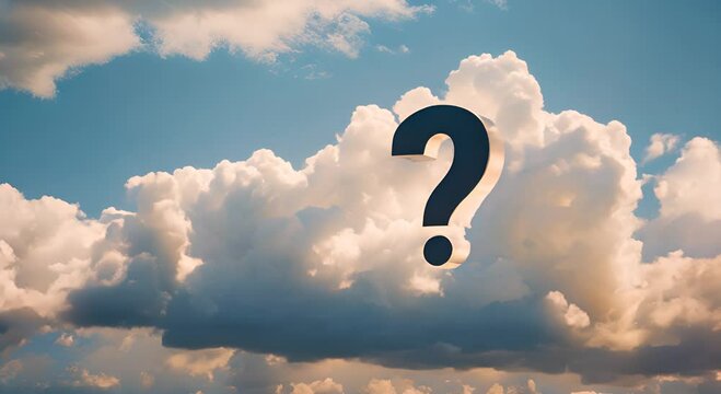 Question mark shaped cloud in the sky 4K