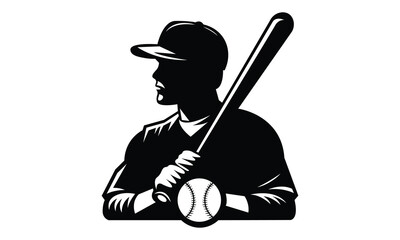 Baseball Player silhouette vector design