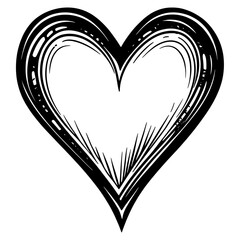 Heart illustration hand-drawn symbol vector