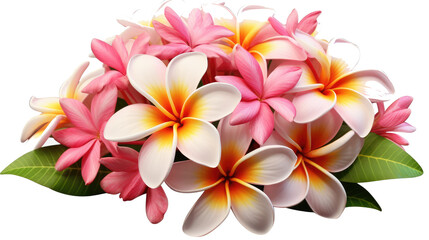 frangipani flower isolated on white