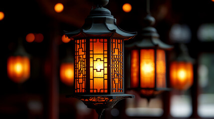 Illuminated Japanese Lanterns: Asian Architecture and Design