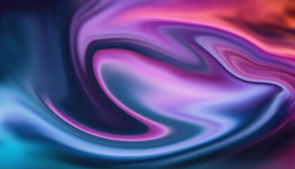 Obraz premium A smooth, flowing wave of purple, pink, and blue satin fabric with soft textures and a blurred, swirling pattern creating a silky and elegant backdrop
