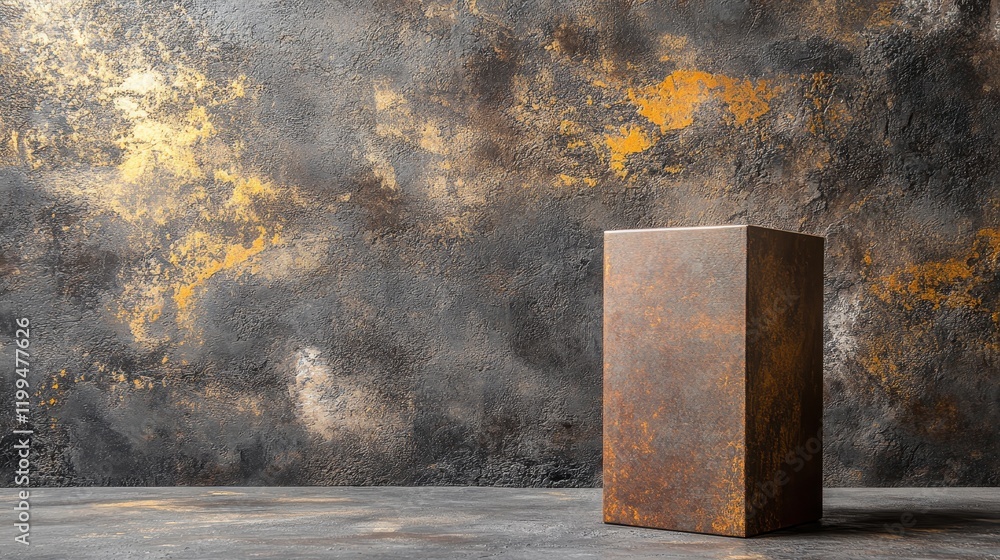 Wall mural Abstract Rusty Background with Solid Block Design