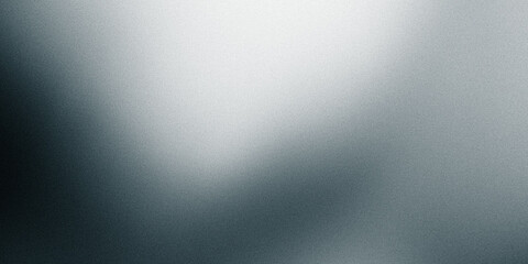 Fototapeta premium Grainy gradient background, grey blue white monochrome abstract noise texture banner backdrop design