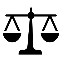 Law colorful vector flat glyph icon.