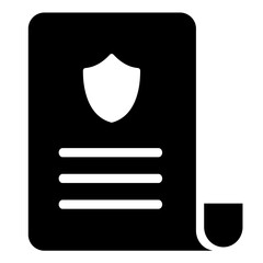Document colorful vector flat glyph icon.