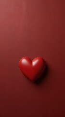 Fototapeta premium red heart on a wooden background