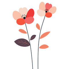Flower illustration minimalist graphics vector