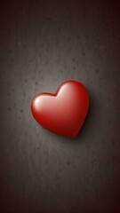 Fototapeta premium red heart on black background